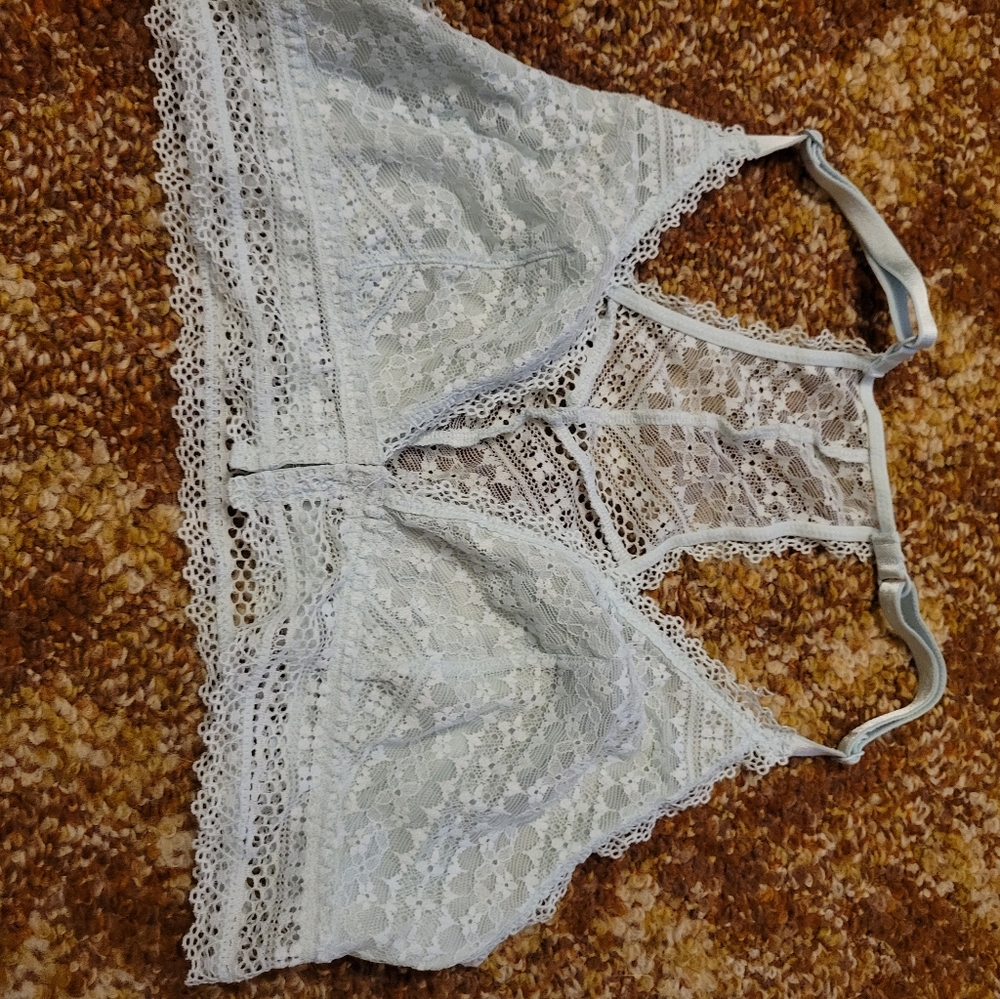 Large light blue bralette